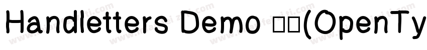 Handletters Demo 常规(OpenType TrueTy字体转换